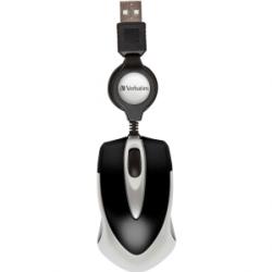 Souris Laser Verbatim 49020 - USB - fil rétractable