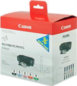 Multipack 5 cartouches d'encre CANON PGI-9 (MBK +PC +PM +R +G) 1033B013