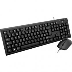 Combo V7 CLAVIER azerty + SOURIS filaire USB Noir