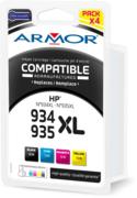 Pack de 4 couleurs ARMOR pour HP Officejet 6230 – 934/935XL B/C/M/Y