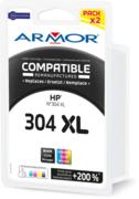 Cartouche d'encre ARMOR type HP 304XL (noir et couleur)