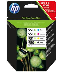 Pack de 4 Cartouches jet d'encre HP 950XL/951XL (noir-bleu-rouge-jaune)