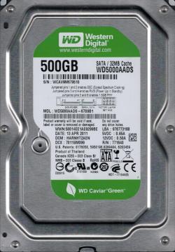 DISQUE DUR HDD WESTERN DIGITAL Green 3.5IN 500Go