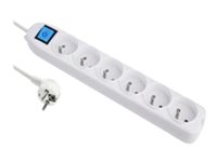 Multiprise secteur DLH 6 PC avec interrupteur