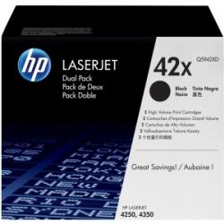 Cartouche toner HP 42X - Noir - pour HP LJ 4250/4350 (lot de 2)