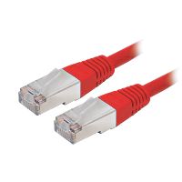 CORDON RJ45 patch F/UTP CAT 5e Croisé Rouge - 2 M