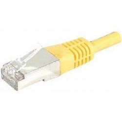 CORDON RESEAU BLINDE F/UTP CAT.6 FTP JAUNE 50CM