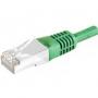 CABLAGE CORDON RESEAU BLINDE CAT.5e FTP VERT 0,15M