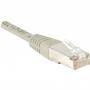 CABLAGE Cordon RJ45 patch F/UTP Blindé CAT 6 - GRIS- 10,00 m