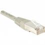 CABLAGE Cordon RJ45 patch F/UTP Blindé CAT 6 - GRIS- 10,00 m