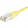 CABLAGE CORDON RESEAU BLINDE CAT.5e FTP JAUNE 50CM