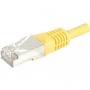 CABLAGE CORDON RESEAU BLINDE F/UTP CAT.6 FTP JAUNE 50CM